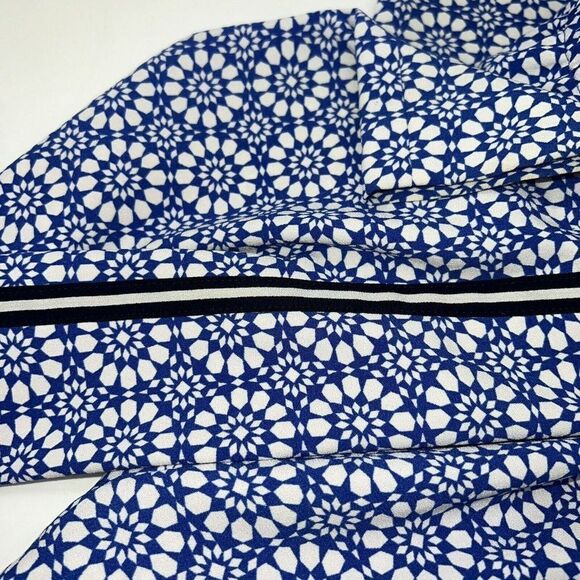 talbots size Small career wear work pants Wide Leg Stripe blue white - Picture 5 of 5